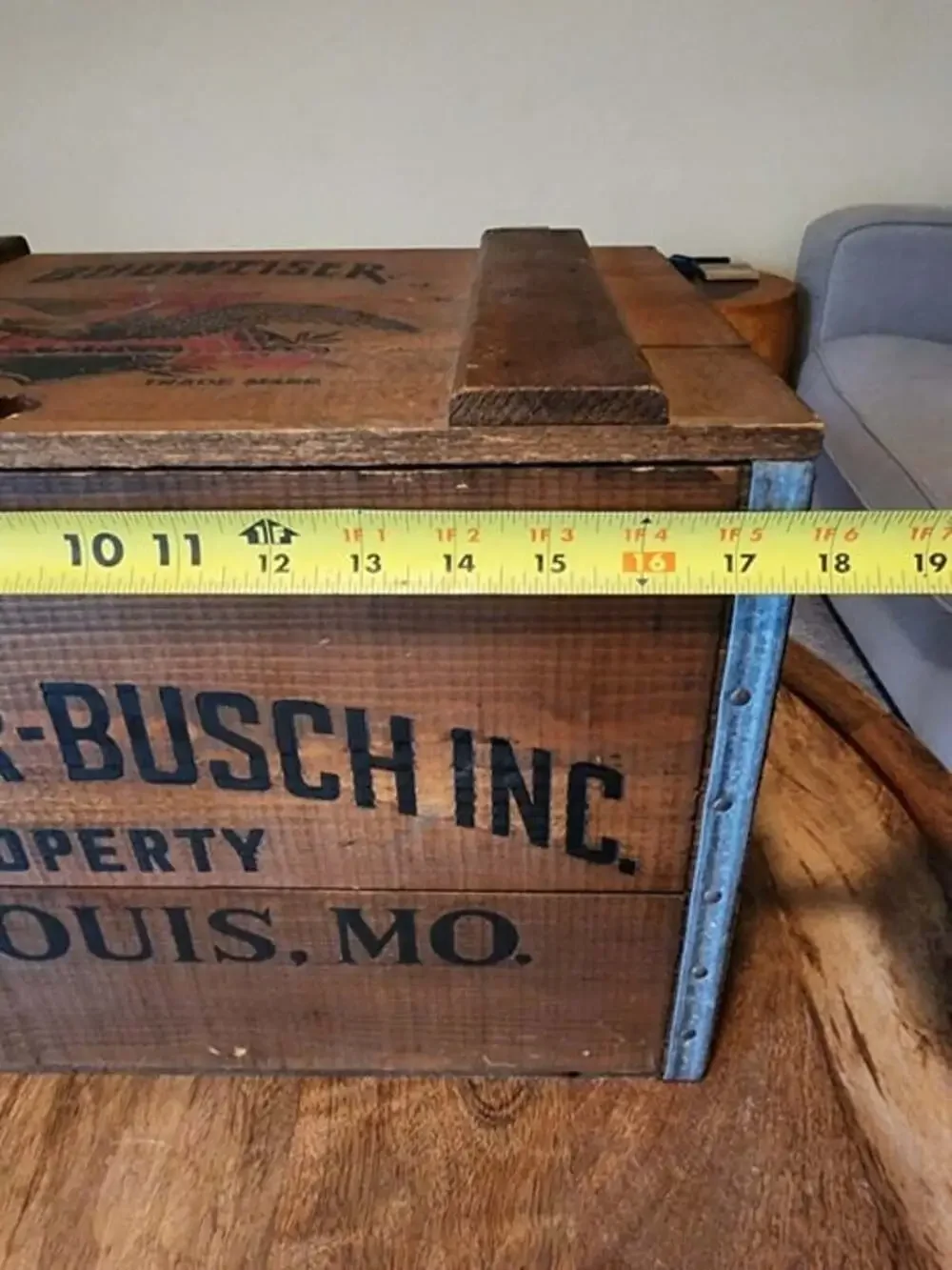 Vintage 1976 Budweiser Anheuser Busch Centennial Wooden Beer Crate Box 1876-1976